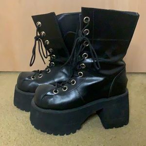 Black Demonia Platform Boots